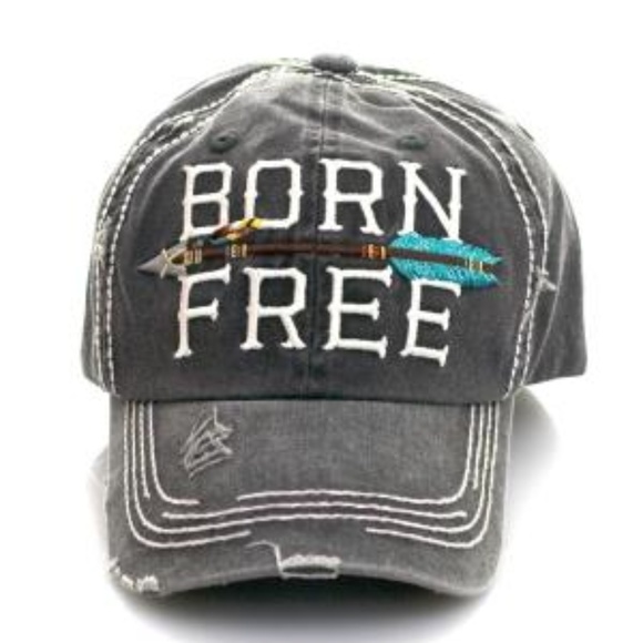Accessories - Distressed Born Free Hat